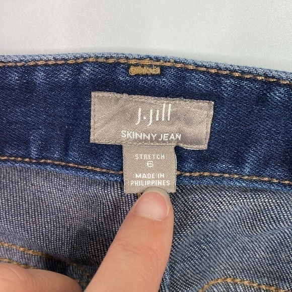J.Jill Stretch Skinny Medium Dark Wash Jeans Size 6 - Picture 11 of 14